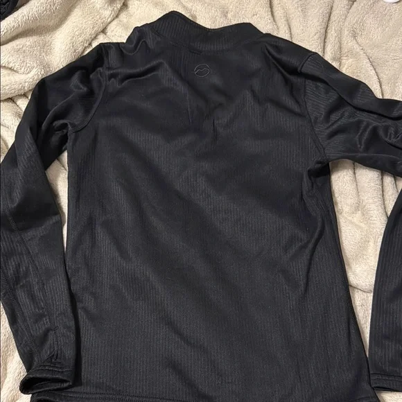 Magellan Black Zip Up Sweater Classic Knit - Picture 2 of 3